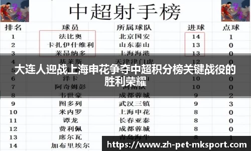 大连人迎战上海申花争夺中超积分榜关键战役的胜利荣耀